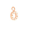 CIONDOLO LETTERA INIZIALE NOME 11 MM CON ZIRCONI BIANCHI IN ARGENTO 925 GALVANICA ROSA