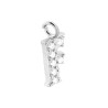 CIONDOLO LETTERA INIZIALE NOME 13 MM CON ZIRCONI BIANCHI IN ARGENTO 925 GALVANICA RODIO