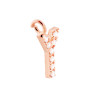 CIONDOLO LETTERA INIZIALE NOME 13 MM CON ZIRCONI BIANCHI IN ARGENTO 925 GALVANICA ROSA