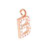 CIONDOLO LETTERA INIZIALE NOME 13 MM CON ZIRCONI BIANCHI IN ARGENTO 925 GALVANICA ROSA