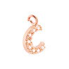 CIONDOLO LETTERA INIZIALE NOME 13 MM CON ZIRCONI BIANCHI IN ARGENTO 925 GALVANICA ROSA