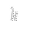 CIONDOLO LETTERA INIZIALE NOME 11 MM CON ZIRCONI BIANCHI IN ARGENTO 925 GALVANICA RODIO