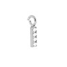 CIONDOLO LETTERA INIZIALE NOME 11 MM CON ZIRCONI BIANCHI IN ARGENTO 925 GALVANICA RODIO