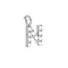 CIONDOLO LETTERA INIZIALE NOME 11 MM CON ZIRCONI BIANCHI IN ARGENTO 925 GALVANICA RODIO