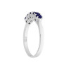 ANELLO VERETTA CON PIETRE NATURALI BLU ZAFFIRO IN ARGENTO 925 GALVANICA RODIO