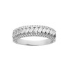 ANELLO A FASCIA CON ZIRCONI BIANCHI TAGLIO BAGUETTE IN ARGENTO 925 GALVANICA RODIO