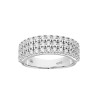ANELLO A FASCIA CON ZIRCONI BIANCHI IN ARGENTO 925 RODIATO