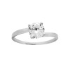 ANELLO SOLITARIO MM 6 CON ZIRCONE BIANCO IN ARGENTO 925 RODIATO