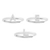 ANELLO LETTERA CON CUBIC ZIRCONIA BIANCHI IN ARGENTO 925 GALVANICA RODIO