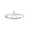 ANELLO LETTERA CON CUBIC ZIRCONIA BIANCHI IN ARGENTO 925 GALVANICA RODIO