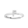 ANELLO LETTERA CON CUBIC ZIRCONIA BIANCHI IN ARGENTO 925 GALVANICA RODIO