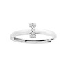 ANELLO LETTERA CON CUBIC ZIRCONIA BIANCHI IN ARGENTO 925 GALVANICA RODIO