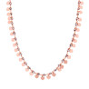 COLLANA CON CUORI PLAIN PENDENTI E GRANI CRYSTAL GRIGIO IN ARGENTO 925 GALVANICA ROSA