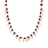 COLLANA CON STELLE PLAIN PENDENTI E GRANI CRYSTAL NERI IN ARGENTO 925 GALVANICA ROSA