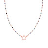 COLLANA CON GRANI CRYSTAL MULTICOLOR E STELLA IN ARGENTO 925 GALVANICA ROSA
