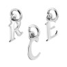 CIONDOLO INIZIALE NOME LETTERA PLAIN IN ARGENTO 925 GALVANICA RODIO