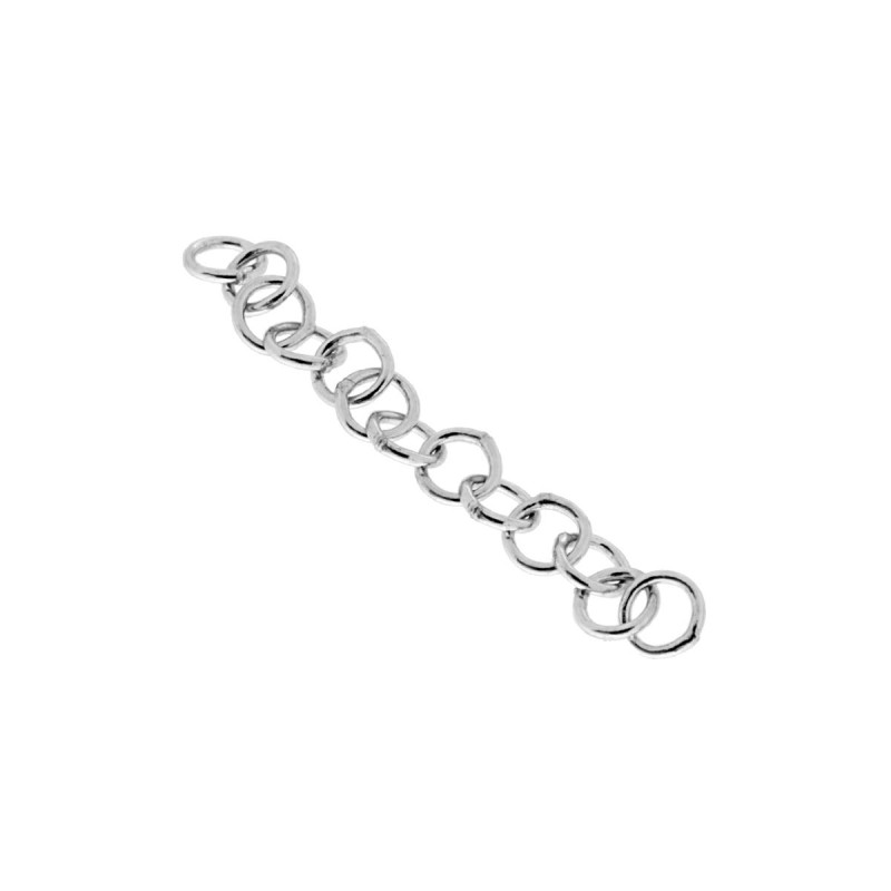 SEMILAVORATO ALLUNGO CATENA GIOTTO 030 CM 3 IN ARGENTO 925 GALVANICA RODIO