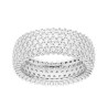 ANELLO FASCIA FASCIONE CON CUBIC ZIRCONIA BIANCHI IN ARGENTO 925 GALVANICA RODIO