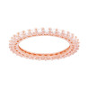 ANELLO ETERNITY VERETTA CON ZIRCONI BIANCHI MM 2 IN ARGENTO 925 GALVANICA ROSA