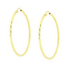 ORECCHINI A CERCHIO DIAMANTATO MM 48 CON CANNA MM 2 IN ARGENTO 925 GALVANICA ORO