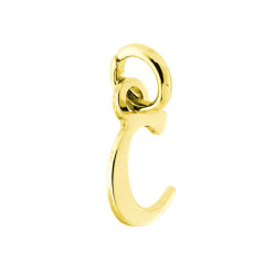CIONDOLO INIZIALE NOME LETTERA PLAIN IN ARGENTO 925 GALVANICA ORO