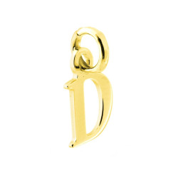 CIONDOLO INIZIALE NOME LETTERA PLAIN IN ARGENTO 925 GALVANICA ORO