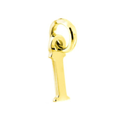 CIONDOLO INIZIALE NOME LETTERA PLAIN IN ARGENTO 925 GALVANICA ORO