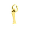 CIONDOLO INIZIALE NOME LETTERA PLAIN IN ARGENTO 925 GALVANICA ORO