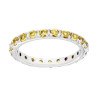ANELLO ETERNITY CON CUBIC ZIRCONIA GIALLO MM 3 IN ARGENTO 925 GALVANICA RODIO