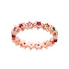ANELLO ETERNITY STELLE CON ZIRCONI RAINBOW MULTICOLOR IN ARGENTO 925 GALVANICA ROSA