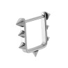 BODY PIERCING CAPEZZOLO NIPPLE SHIELD MM 18X22 CON BORCHIE IN ACCIAIO CHIRURGICO