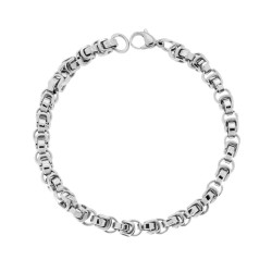 BRACCIALE UOMO CATENA BIZANTINA IN ACCIAIO