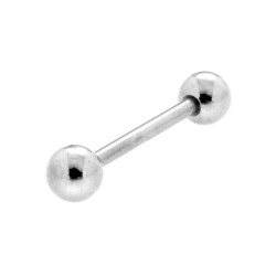 BODY PIERCING BARBELL MM 25 CON PALLINE MM 5 IN ACCIAIO CHIRURGICO