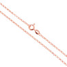 CATENA ROLO DIAMANTATA 027 SEZIONE MM 2.1 LUNGHEZZA CM 45 IN ARGENTO 925 GALVANICA ROSA