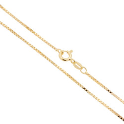 CATENA VENEZIANA DIAMANTATA 022 SEZIONE MM 1.1 LUNGHEZZA CM 40 IN ARGENTO 925 GALVANICA ORO