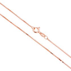 CATENA VENEZIANA DIAMANTATA 019 SEZIONE MM 1.0 LUNGHEZZA CM 40 IN ARGENTO 925 GALVANICA ROSA