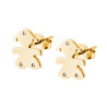 ORECCHINI BIMBA CON ZIRCONI BIANCHI IN ARGENTO 925 GALVANICA ORO