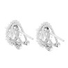 ORECCHINI ZIRCONE OVALE BIANCO CONTORNATO DA ZIRCONI BIANCHI IN ARGENTO 925 GALVANICA RODIO