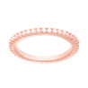ANELLO ETERNITY VERETTA A GIRO CON CUBIC ZIRCONIA BIANCHI IN ARGENTO 925 GALVANICA ROSA