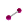 BODY PEARCING BARBELL MM 25 CON PALLINA MM 5 COLORE FUCSIA IN ACCIAIO CHIRURGICO