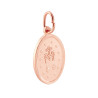 CIONDOLO MEDAGLIA OVALE MM 22 MADONNA MIRACOLOSA IN ARGENTO 925 GALVANICA ROSA