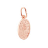 CIONDOLO MEDAGLIA OVALE MM 18 MADONNA MIRACOLOSA IN ARGENTO 925 GALVANICA ROSA