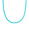 COLLANA CON PERLINE AZZURRO IN ARGENTO 925 GALVANICA ROSA