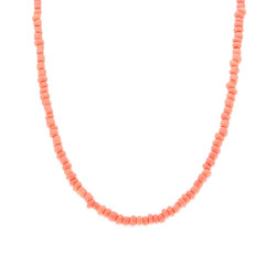 COLLANA CON PERLINE ROSA CORALLO IN ARGENTO 925 GALVANICA ROSA