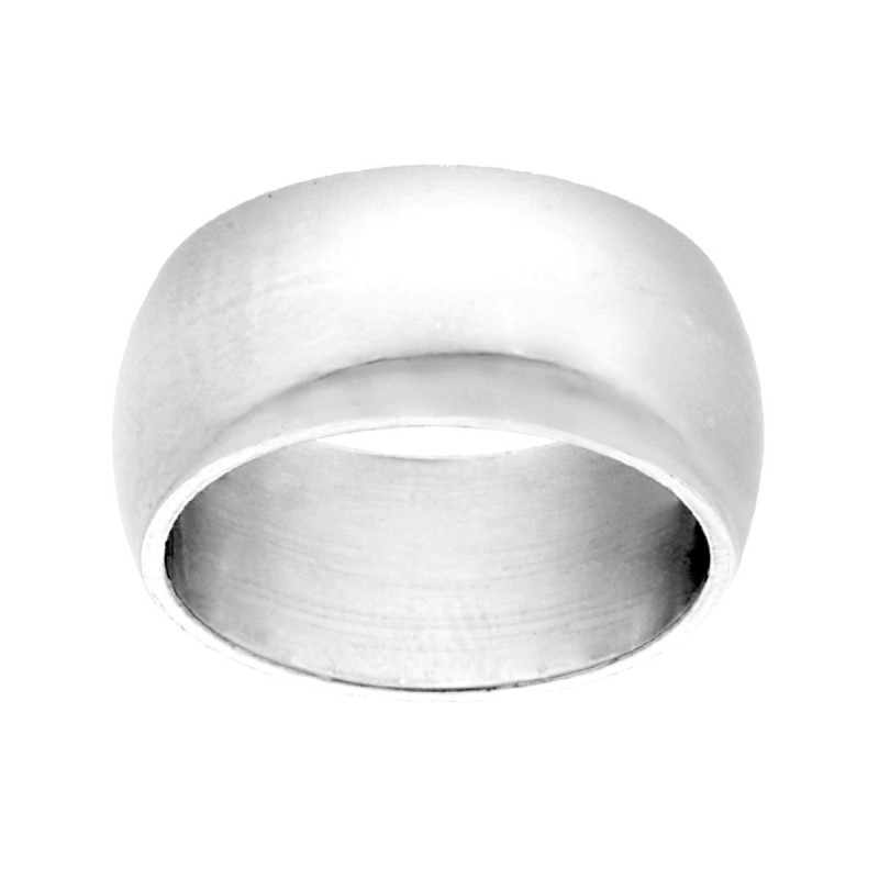 ANELLO FEDE CLASSICA BOMBATA LUCIDA MM 9.1 IN ARGENTO 925 GALVANICA RODIO