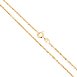 CATENA DISCO DIAMANTATA 025 SEZIONE MM 1.5 LUNGHEZZA CM 40 IN ARGENTO 925 GALVANICA ORO