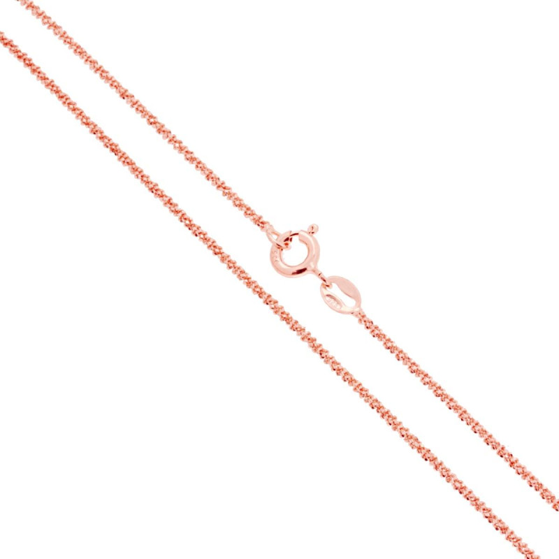 CATENA DISCO DIAMANTATA 025 SEZIONE MM 1.5 LUNGHEZZA CM 60 IN ARGENTO 925 GALVANICA ROSA