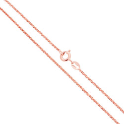CATENA DISCO DIAMANTATA 025 SEZIONE MM 1.5 LUNGHEZZA CM 80 IN ARGENTO 925 GALVANICA ROSA