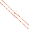 CATENA SPIGA SEZIONE MM 2 LUNGHEZZA CM 45 IN ARGENTO 925 GALVANICA ROSA