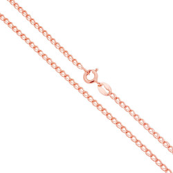 CATENA SPIGA SEZIONE MM 2 LUNGHEZZA CM 50 IN ARGENTO 925 GALVANICA ROSA